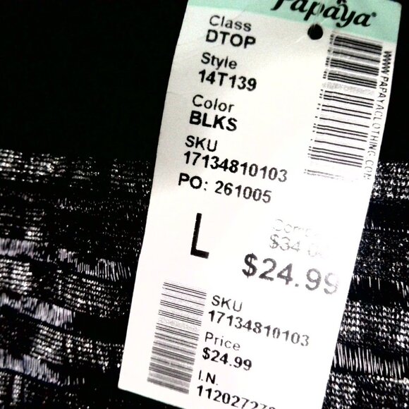 nwt Papaya CROPPED TUBE TOP [L] - Picture 6 of 12